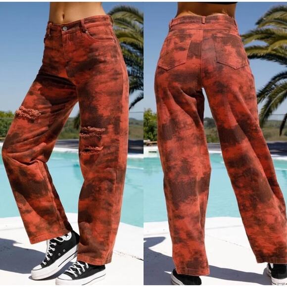 Tiger Mist Denim - Tiger Mist Arabella High-Waisted Rust Jeans, Size XS - NWOT, Never Worn